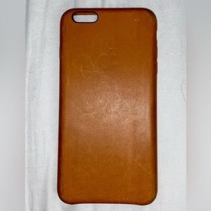 Tan Leather Authentic Apple iPhone 8 Plus Case